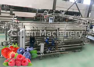 Технологическая линия промышленного пастеризатора пульпы затира ягоды полностью готовая легкая очищает