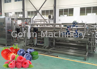Технологическая линия промышленного пастеризатора пульпы затира ягоды полностью готовая легкая очищает